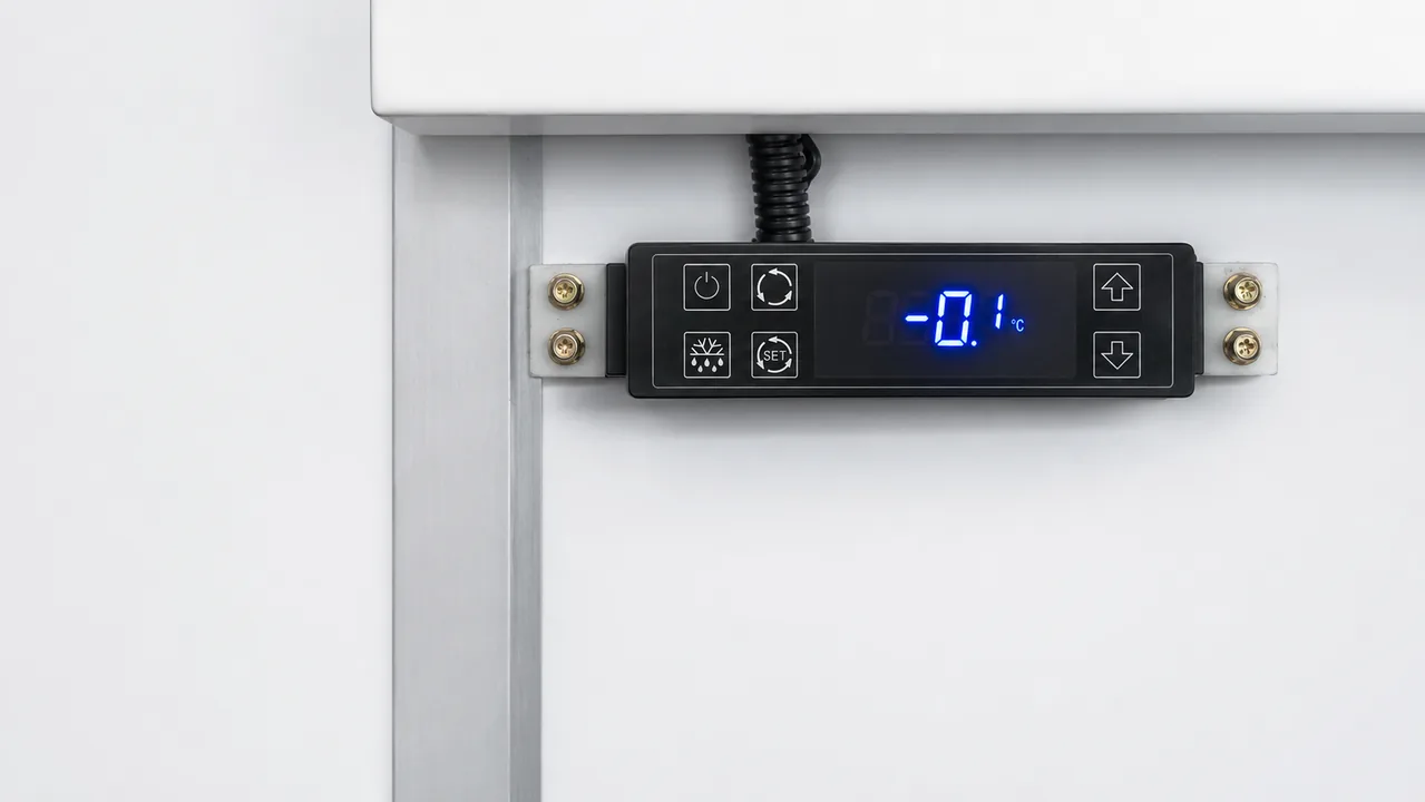 Refrigeration controller display during cooling